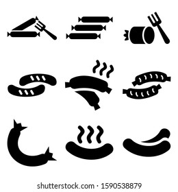 sausage icon isolated sign symbol vector illustration - Collection of high quality black style vector icons
