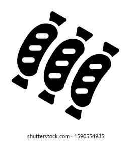 sausage icon isolated sign symbol vector illustration - high quality black style vector icons
