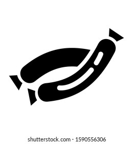 sausage icon isolated sign symbol vector illustration - high quality black style vector icons
