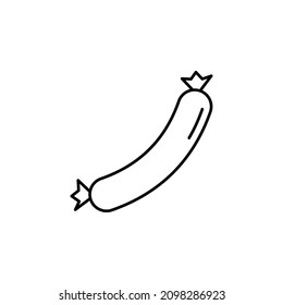 sausage icon in line style isolated on white background. EPS 10