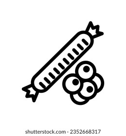 sausage icon line style vector