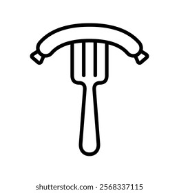 Sausage icon line vector illustration design with trendy style