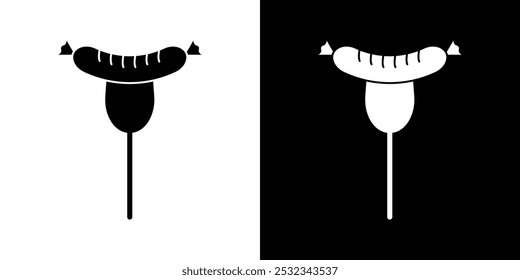 Sausage icon linear logo isolated