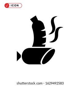 sausage icon or logo isolated sign symbol vector illustration - high quality black style vector icons
