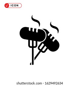 sausage icon or logo isolated sign symbol vector illustration - high quality black style vector icons

