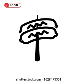 sausage icon or logo isolated sign symbol vector illustration - high quality black style vector icons
