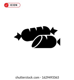 sausage icon or logo isolated sign symbol vector illustration - high quality black style vector icons
