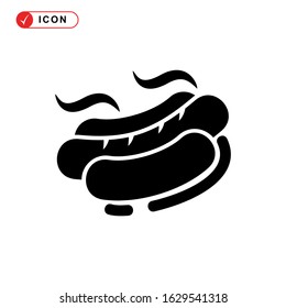 sausage icon or logo isolated sign symbol vector illustration - high quality black style vector icons
