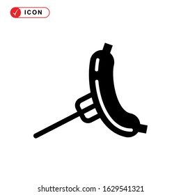 sausage icon or logo isolated sign symbol vector illustration - high quality black style vector icons
