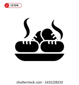sausage icon or logo isolated sign symbol vector illustration - high quality black style vector icons
