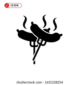 sausage icon or logo isolated sign symbol vector illustration - high quality black style vector icons
