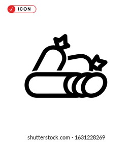 sausage icon or logo isolated sign symbol vector illustration - high quality black style vector icons
