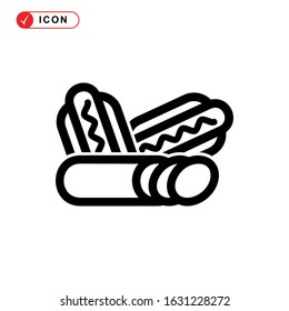sausage icon or logo isolated sign symbol vector illustration - high quality black style vector icons
