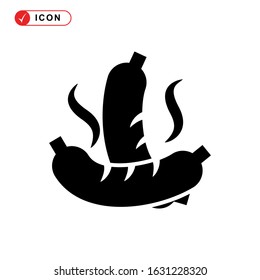 sausage icon or logo isolated sign symbol vector illustration - high quality black style vector icons
