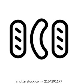 sausage icon or logo isolated sign symbol vector illustration - high quality black style vector icons
