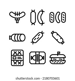 sausage icon or logo isolated sign symbol vector illustration - Collection of high quality black style vector icons
