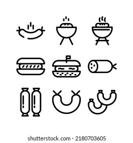 sausage icon or logo isolated sign symbol vector illustration - Collection of high quality black style vector icons
