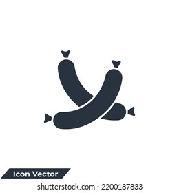 sausage icon logo vector illustration. sausage symbol template for graphic and web design collection