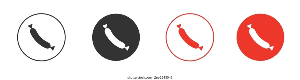 Sausage icon for logo, vector sign symbol for design