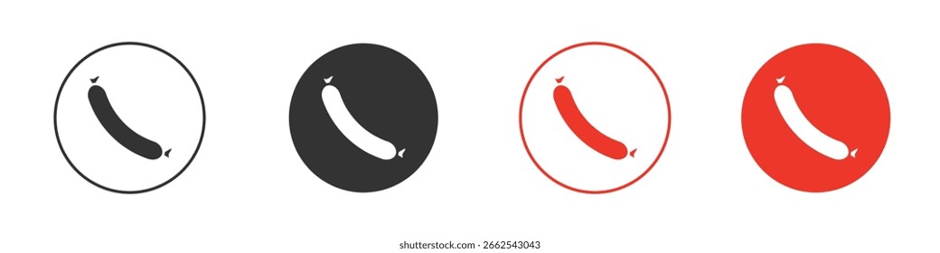 Sausage icon for logo, vector sign symbol for design
