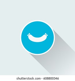sausage icon with long shadow
