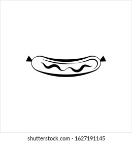 Sausage Icon, Meat Sausage Icon Vector Art Illustration