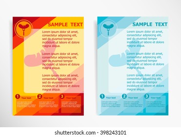 Sausage  icon on abstract vector modern flyer, brochure vector template