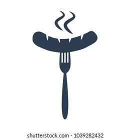 Sausage icon on white background. Vector illustration