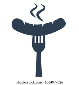 Sausage icon on white background. Vector illustration