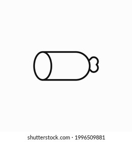 sausage icon on white background. Stock vector. Grilled sausages, barbecue, party bbq. Vector illustration