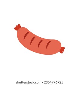 Icono de salchicha en un fondo blanco.