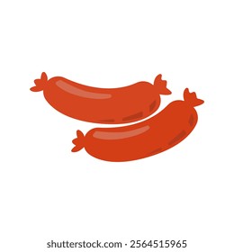 sausage icon on white background, vector illustration