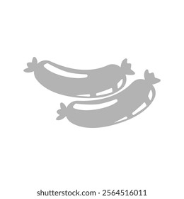 sausage icon on white background, vector illustration