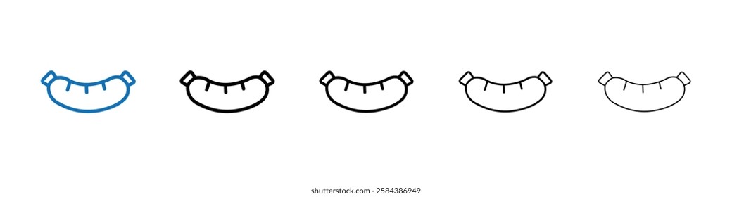 Sausage icon Outline vector logo for web ui