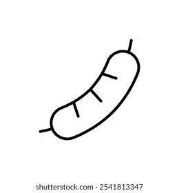 Sausage icon Outline vector for web ui