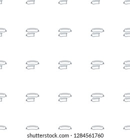 sausage icon pattern seamless white background. Editable line sausage icon. sausage icon pattern for web and mobile.