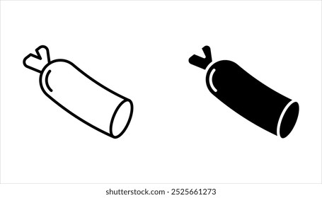 Sausage icon set vector illustration design element. Sausage icon Isolated on White Background.