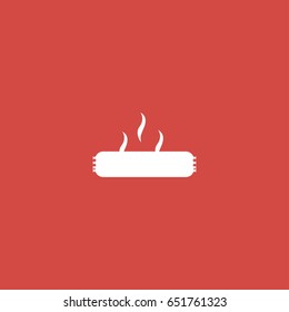 sausage icon. sign design. red background