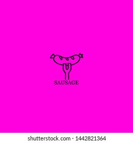 sausage icon sign signifier vector