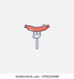 Sausage icon sign vector,Symbol, logo illustration for web and mobile