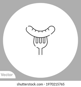 Sausage icon sign vector,Symbol, logo illustration for web and mobile