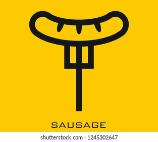 Sausage icon signs