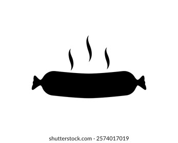 sausage icon, simple flat style, logo sign symbol vector illustration pictogram, isolated on white for mobile app