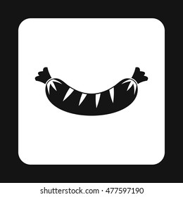 Sausage icon in simple style isolated on white background. Food symbol