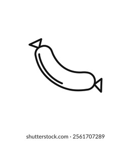 Sausage icon Simple thin line flat symbol