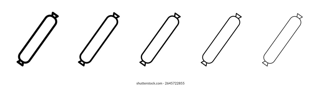 sausage icon simple vector outline logo