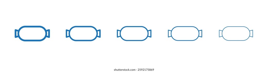 Sausage icon Symbol collection thin outline set