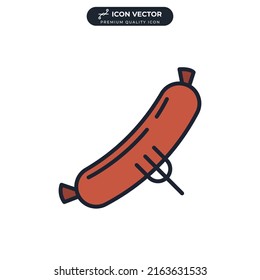 sausage icon symbol template for graphic and web design collection logo vector illustration