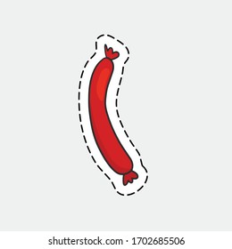 sausage icon template colorful vector