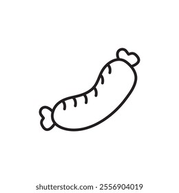 Sausage icon Thin line art collection
